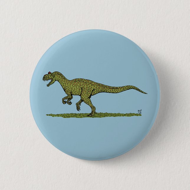 Jurassic Dinosaur Allosaurus Button (Vorderseite)