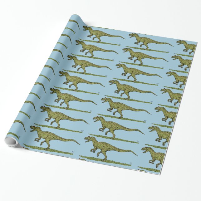 Jurassic Dinosaur Allosaurus Geschenkpapier (Ungerollt)