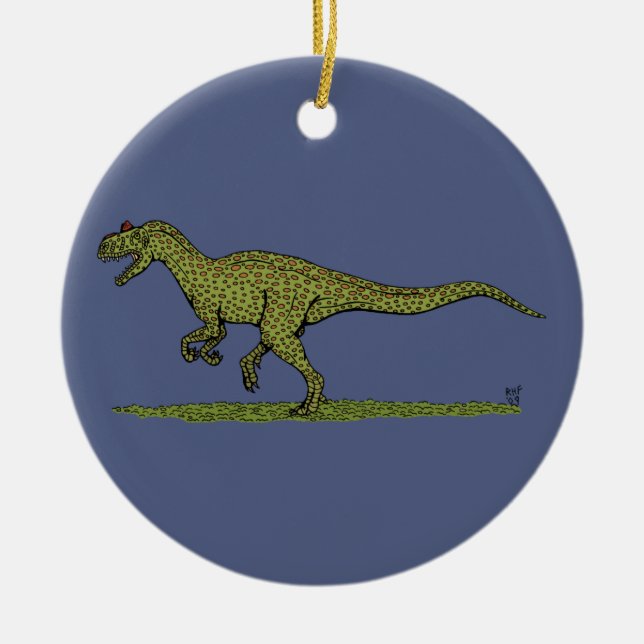 Jurassic Dinosaur Allosaurus Keramikornament (Vorne)