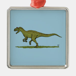 Jurassic Dinosaur Allosaurus Ornament Aus Metall