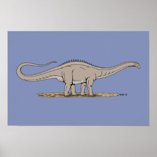 Jurassic Dinosaur Apatosaurus Poster