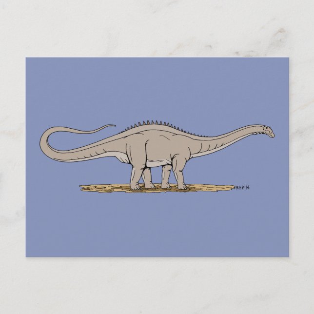 Jurassic Dinosaur Apatosaurus Postkarte (Vorderseite)