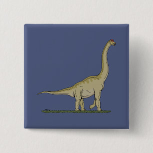 Jurassic Dinosaur Brachiosaurus Button