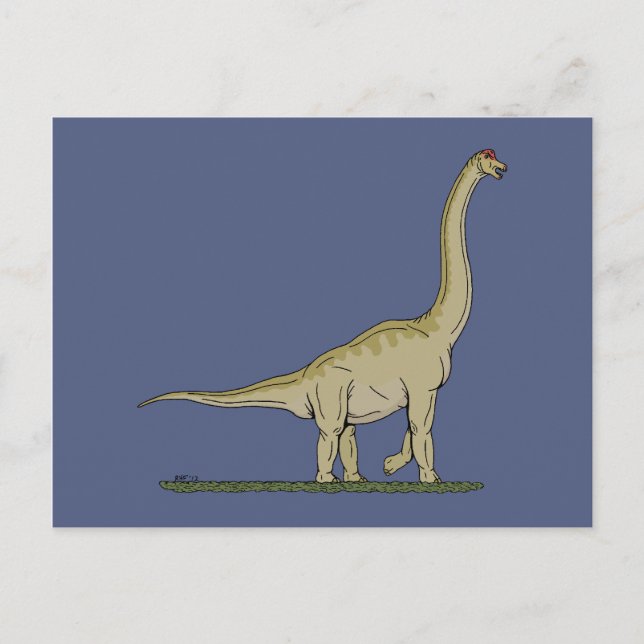 Jurassic Dinosaur Brachiosaurus Postkarte (Vorderseite)
