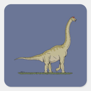 Jurassic Dinosaur Brachiosaurus Quadratischer Aufkleber