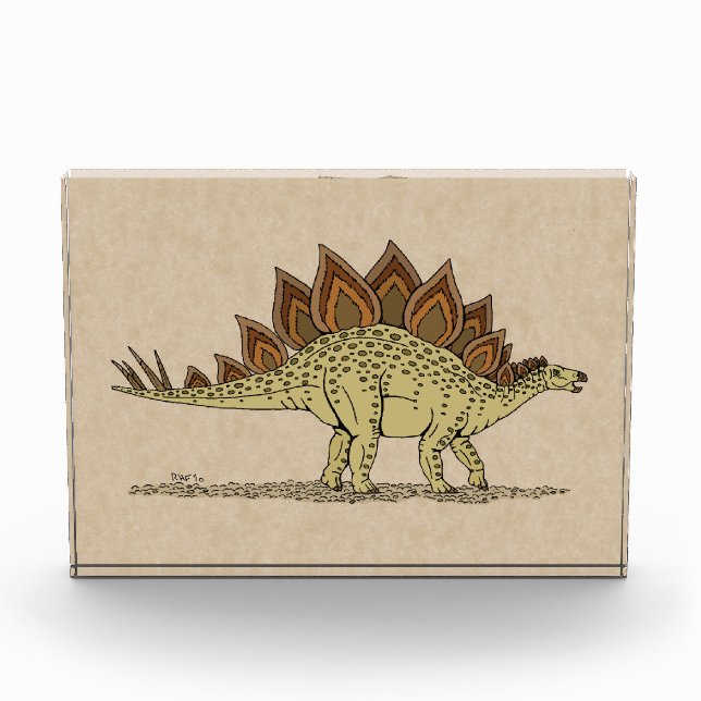 Jurassic Dinosaur Stegosaurus Fotoblock (Vorderseite)