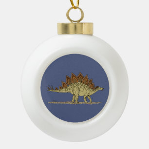Jurassic Dinosaur Stegosaurus Keramik Kugel-Ornament