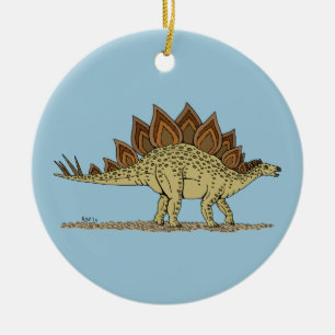 Jurassic Dinosaur Stegosaurus Keramikornament