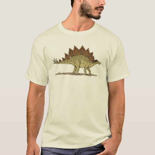 Jurassic Dinosaur Stegosaurus T-Shirt (Vorderseite)