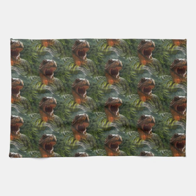 Jurassic-Dinosaurier Handtuch (Horizontal)