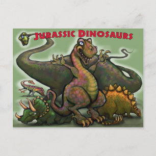 Jurassic Dinosaurier Postkarte