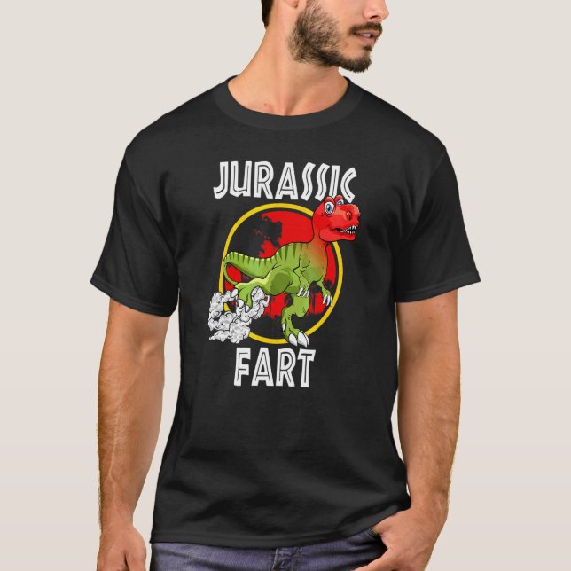 Jurassic Fart  Funny Trex Farting T-Shirt (Vorderseite)