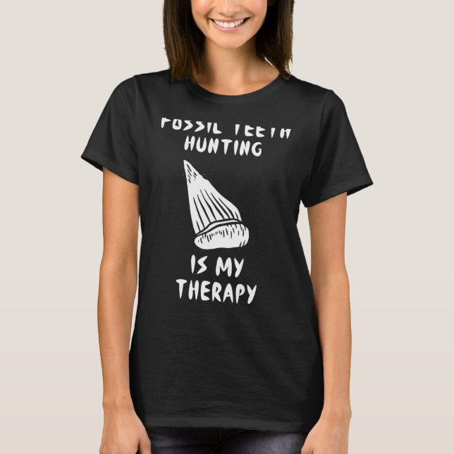 Jurassic Fossil Digging World Shark Teeth Huntin T-Shirt (Vorderseite)