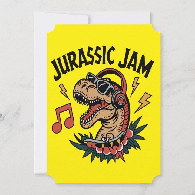 Jurassic Jam Einladung (Vorderseite)