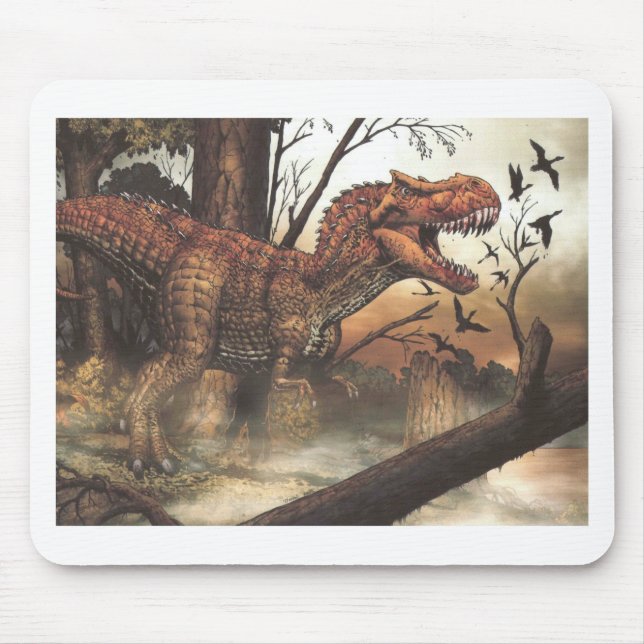 Jurassic Journey: Dinosaurier in seinem natürliche Mousepad (Vorne)