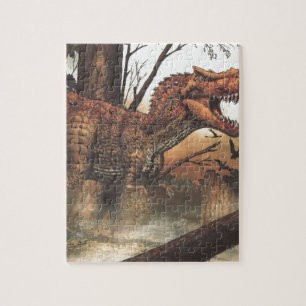 Jurassic Journey: Dinosaurier in seinem natürliche Puzzle