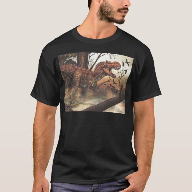 Jurassic Journey: Dinosaurier in seinem natürliche T-Shirt (Vorderseite)