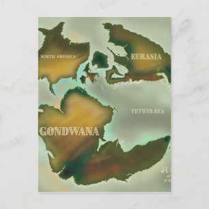 Jurassic Karte Vintage-Reiseposter.