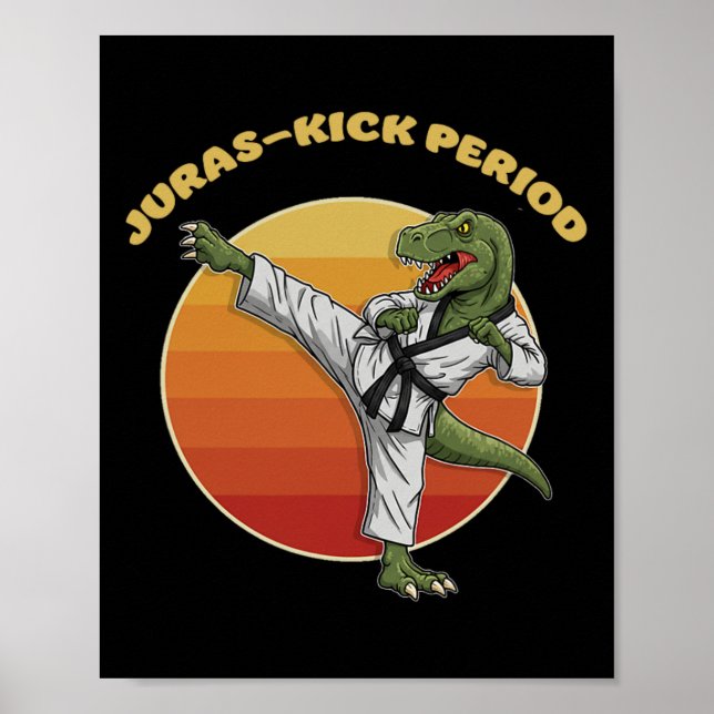 Jurassic-Kick-Periode Lustiges Karate-Märtyrer-Kun Poster (Vorne)