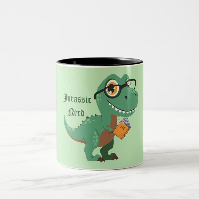 Jurassic Nerd Zweifarbige Tasse (Mittel)