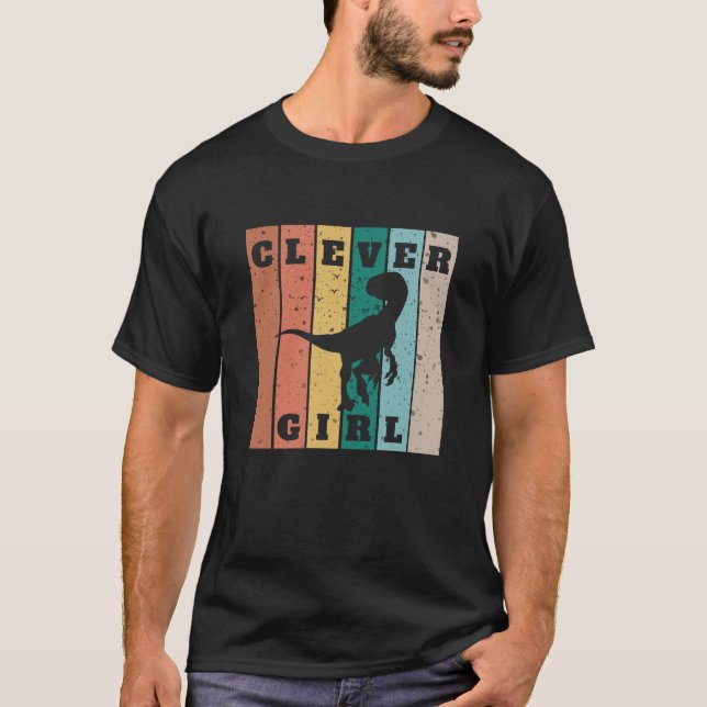 Jurassic Park Clever Girl Velociraptor T-Shirt (Vorderseite)