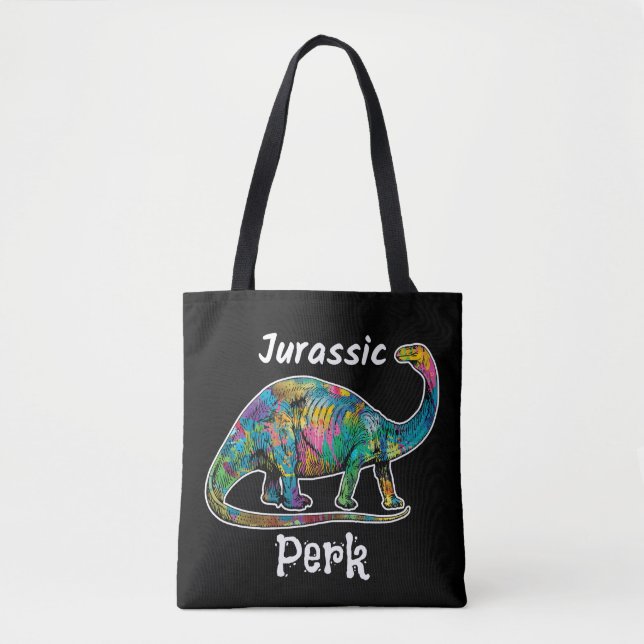 Jurassic Perk Farbiger Dinosaurier Schwarz (Vorderseite)