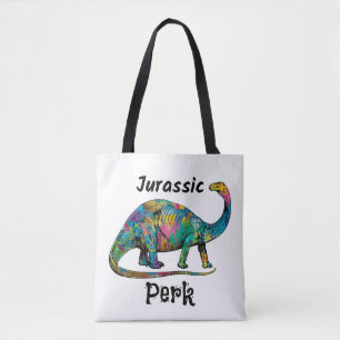 Jurassic Perk Farbiger Dinosaurier Weiß