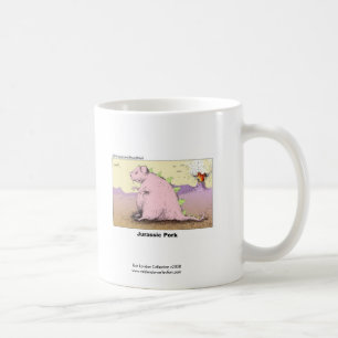 Jurassic Schwein Hilarischer Cartoon-Kaffeebecher Tasse
