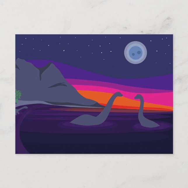 Jurassic Sunset Postkarte (Vorderseite)