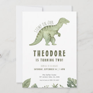 Jurassic T-Rex Dino Dinosaur Einladung zum Geburts