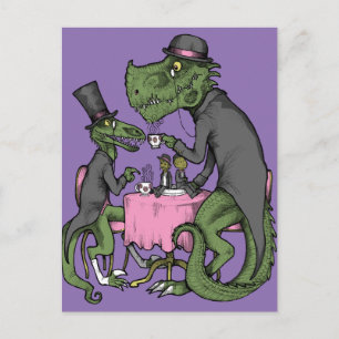 Jurassic Tea Party Postkarte
