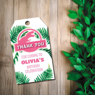 Jurassic Vielen Dank Tag Pink Jurassic Party Tag Geschenkanhänger