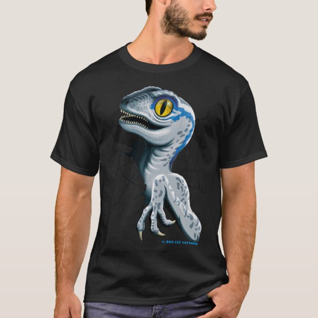 Jurassic World - Baby Blue Velociraptor Classic T- T-Shirt (Vorderseite)