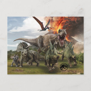 Jurassic World Dinosaur Herd Postkarte