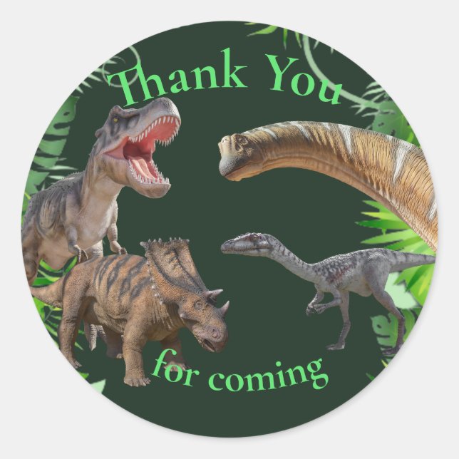 Jurassic World Dinosaurier Dungle Runder Aufkleber (Vorderseite)