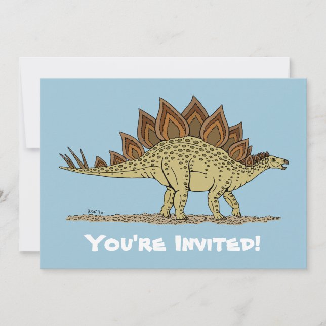Jurassisch-Dinosaurier-Stegosaurus Einladung (Vorderseite)