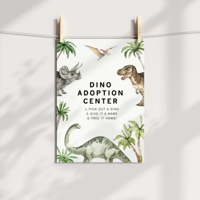 Jurassische Dinosaurier Adoption Zeichen Poster (Von Creator hochgeladen)