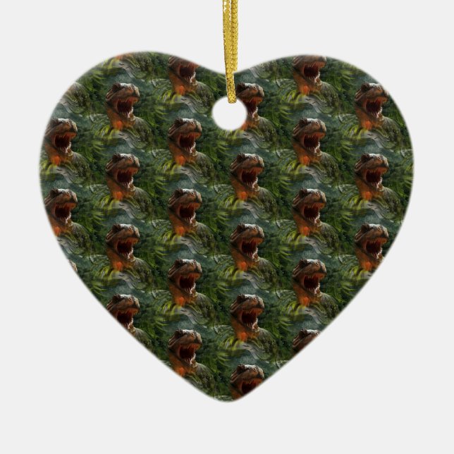 Jurassische Dinosaurier Keramikornament (Vorne)