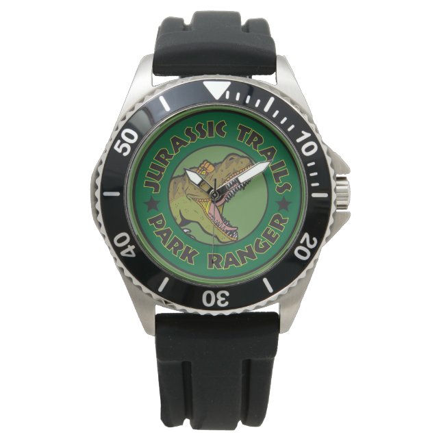 Jurassische Wanderwege Park Ranger Wristwatch Armbanduhr (Vorderseite)