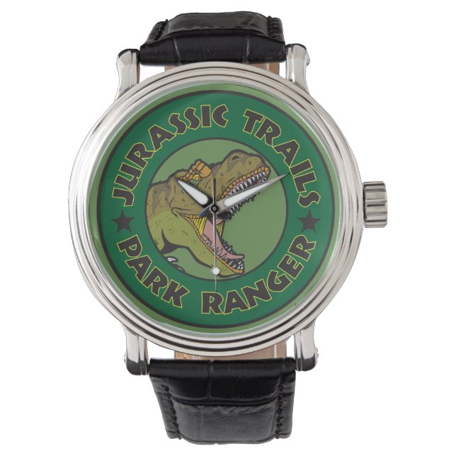 Jurassische Wanderwege Park Ranger Wristwatch Armbanduhr (Vorderseite)