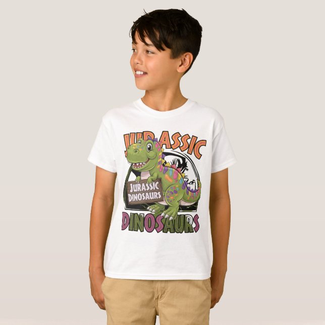 Jurassischer Dinosaurier T-Shirt (Vorne ganz)