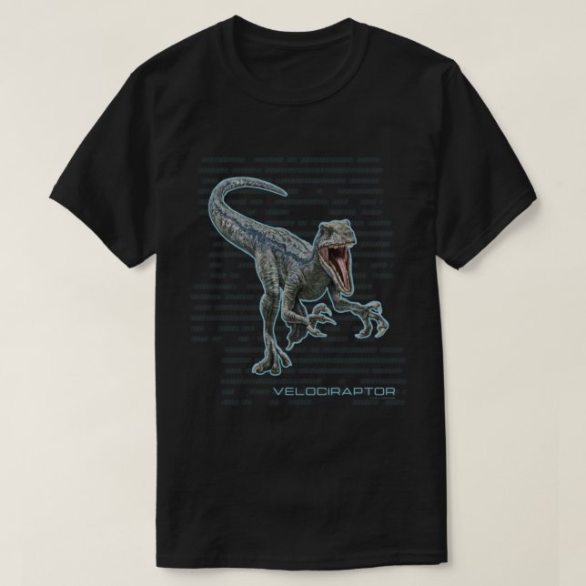 Jurassischer Velociraptor T-Shirt (Design vorne)