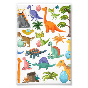 Jurassisches Abenteuer: Dinosaurier-thematisches H Fotodruck