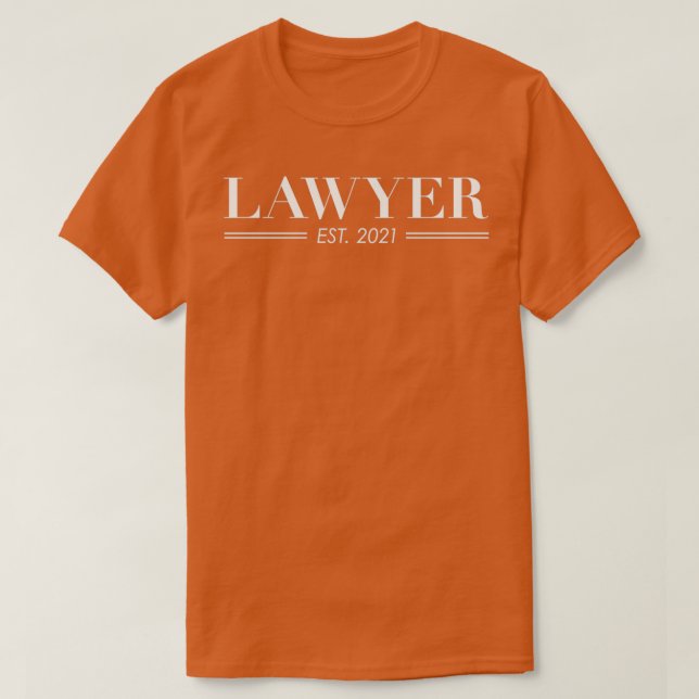 Jurastudium Abschluss Gift Lawyer Est T-Shirt (Design vorne)