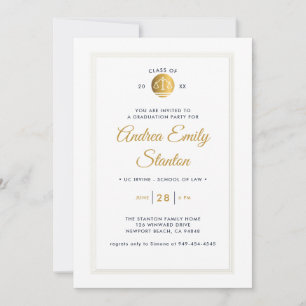 Jurastudium Abschluss Gold-Skala Einladung