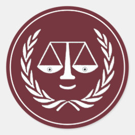 Jurist Abschluss Runder Aufkleber