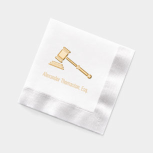 Jurist Gavel Law Beruflich Name Servietten Mit Folie