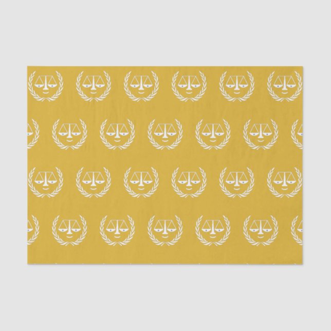 Jurist Gift Gold Tissue Paper Seidenpapier (Vorderseite)