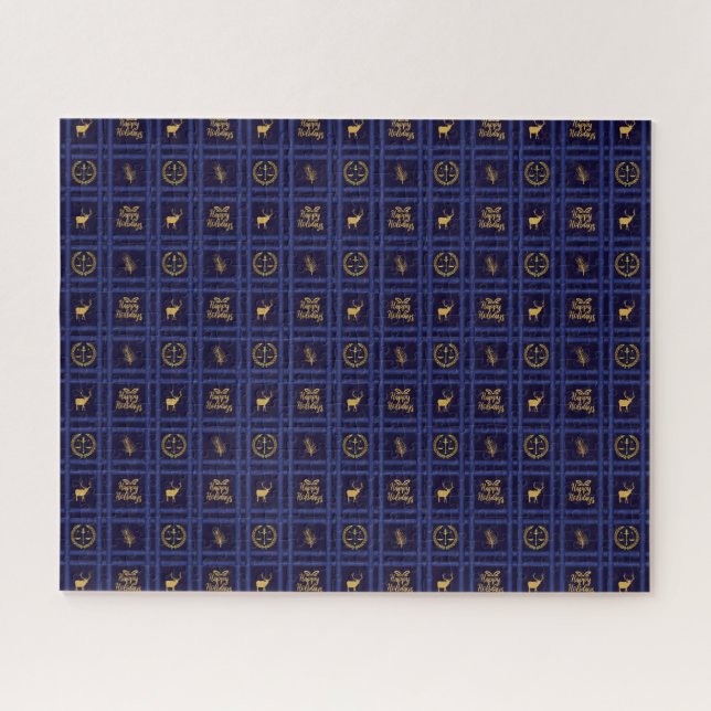 Jurist Happy Holidays - Weihnachtsfeiertage Puzzle (Horizontal)