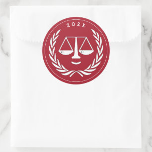 Jurist Rechtswissenschafts-Abschluss 2026 Runder Aufkleber